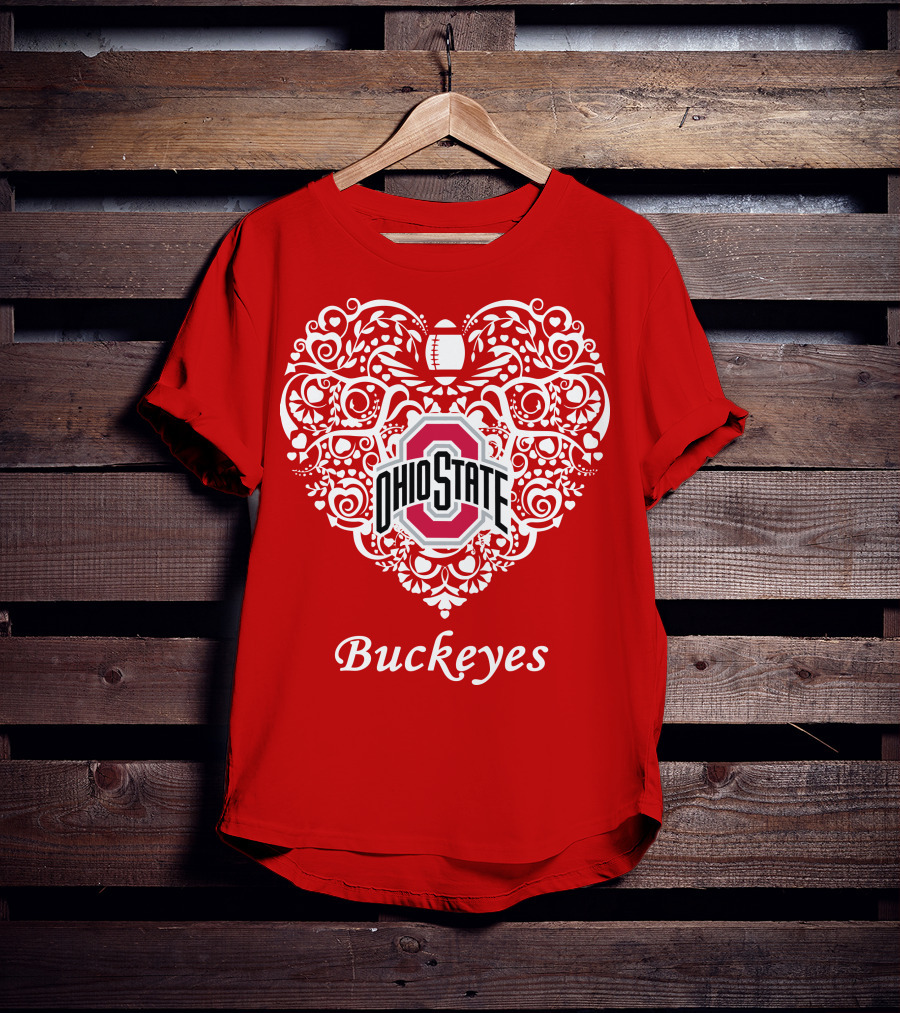 Ohio State Buckeyes Heart T-Shirt
