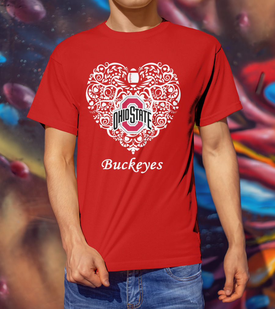 Ohio State Buckeyes Heart T-Shirt
