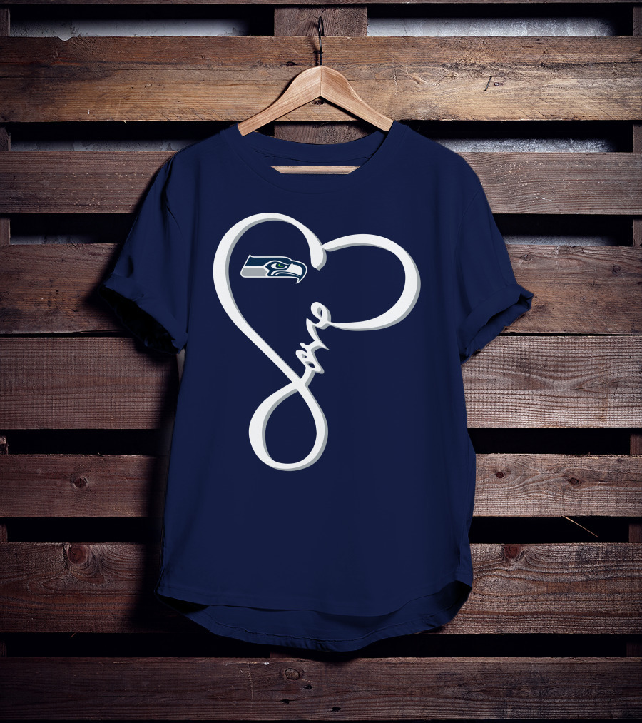 Seattle Seahawks Love Heart T-Shirt