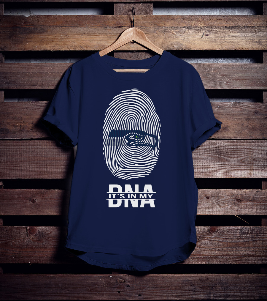 Seattle Seahawks Fingerprint It's In My DNA T-Shirt