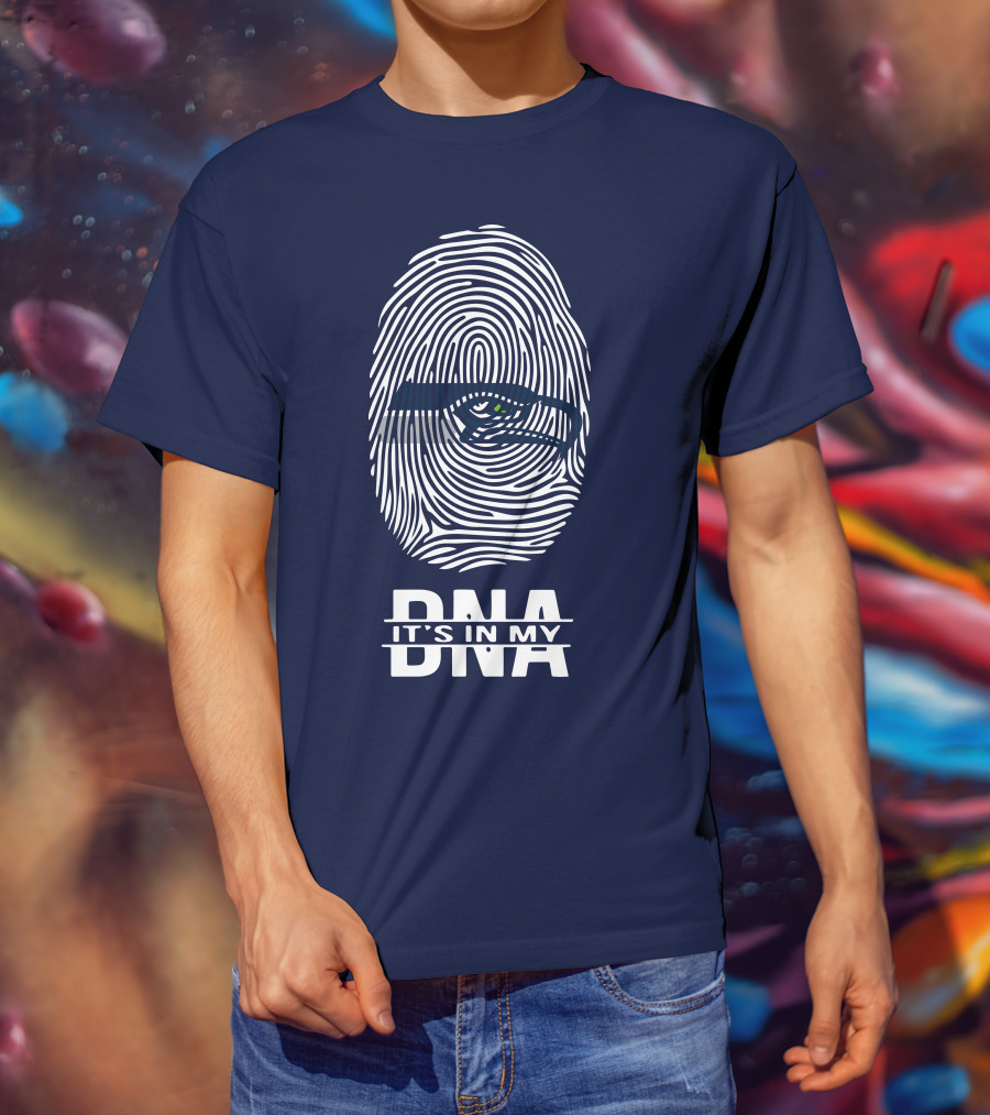 Seattle Seahawks Fingerprint It's In My DNA T-Shirt