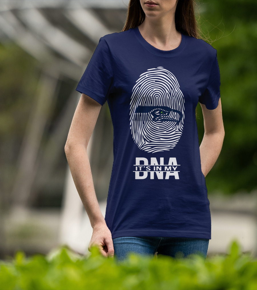 Seattle Seahawks Fingerprint It's In My DNA T-Shirt