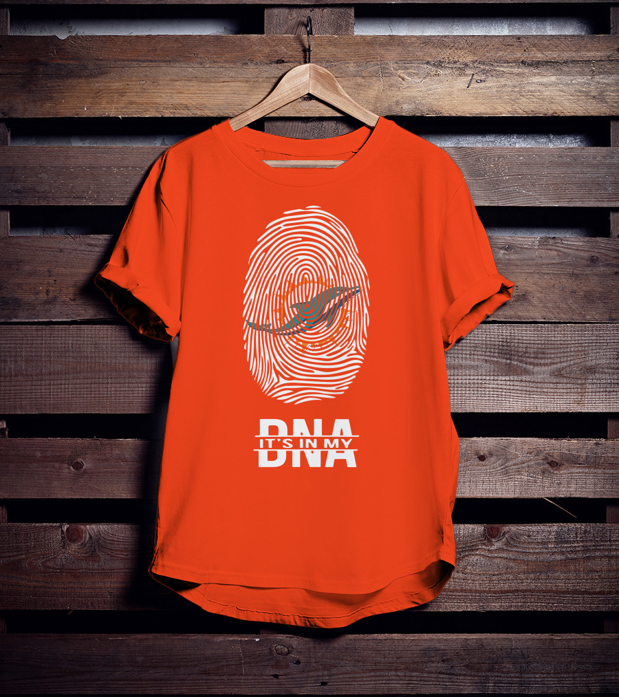 Miami Dolphins It's In My DNA Fingerprint T-Shirt