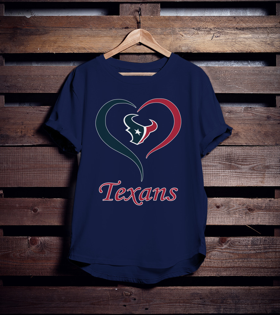 Houston Texans Heart Logo Texans T-Shirt