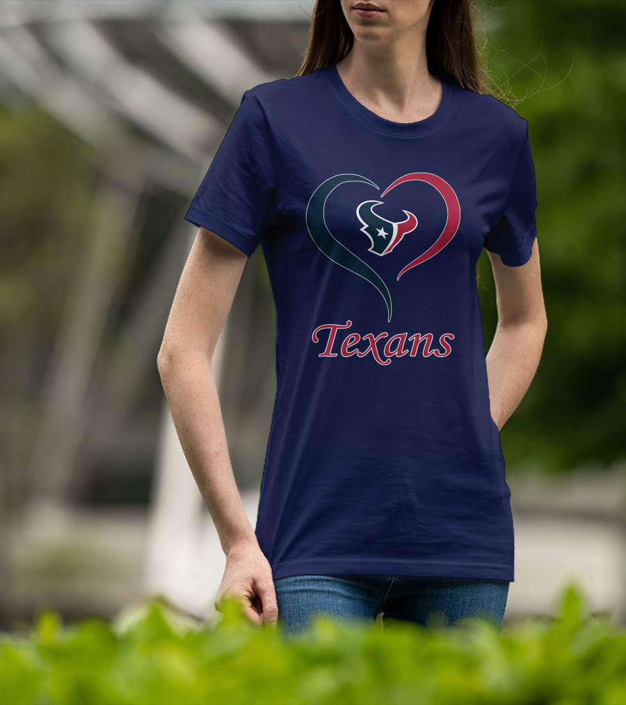 Houston Texans Heart Logo Texans T-Shirt