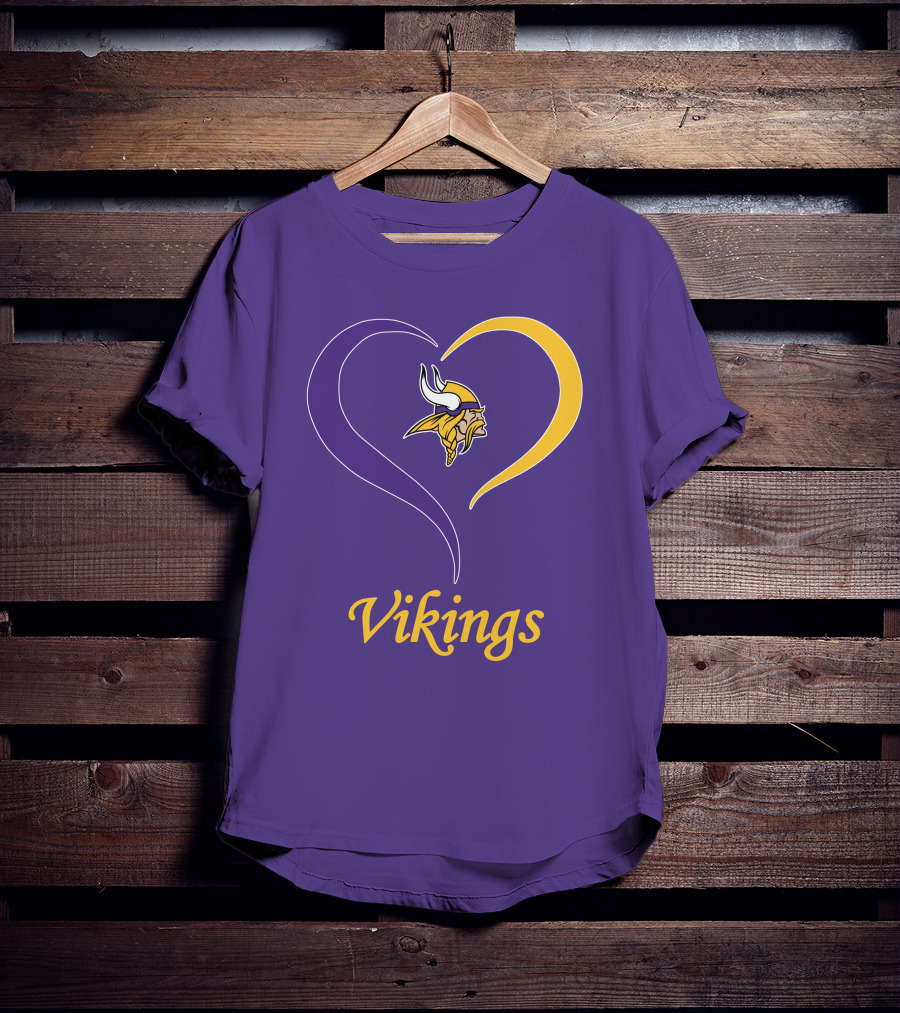 Minnesota Vikings Heart Logo In My Heart T-Shirt
