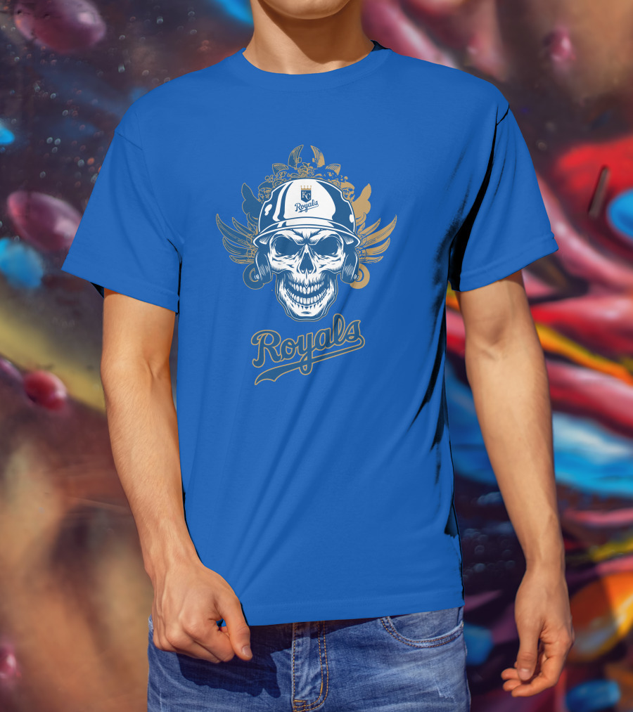 Kansas City Royals Skull Helmet T-Shirt
