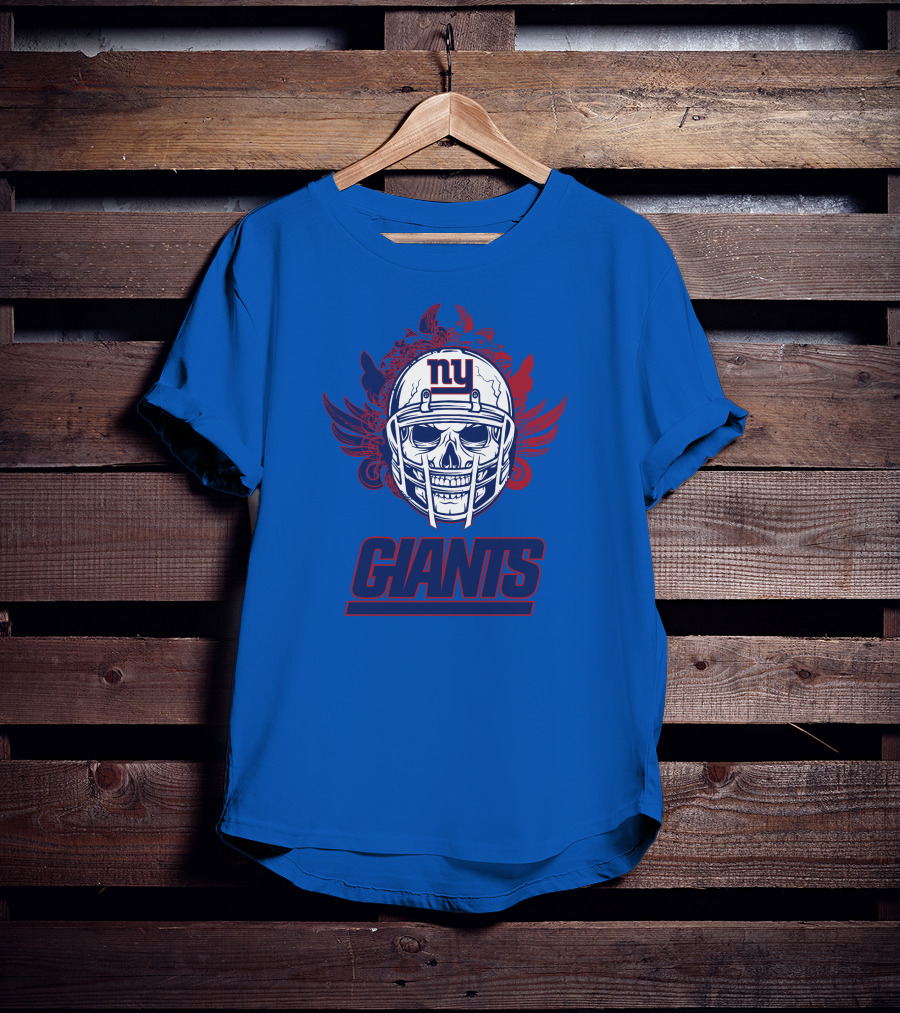 New York Giants Skull Helmet T-Shirt