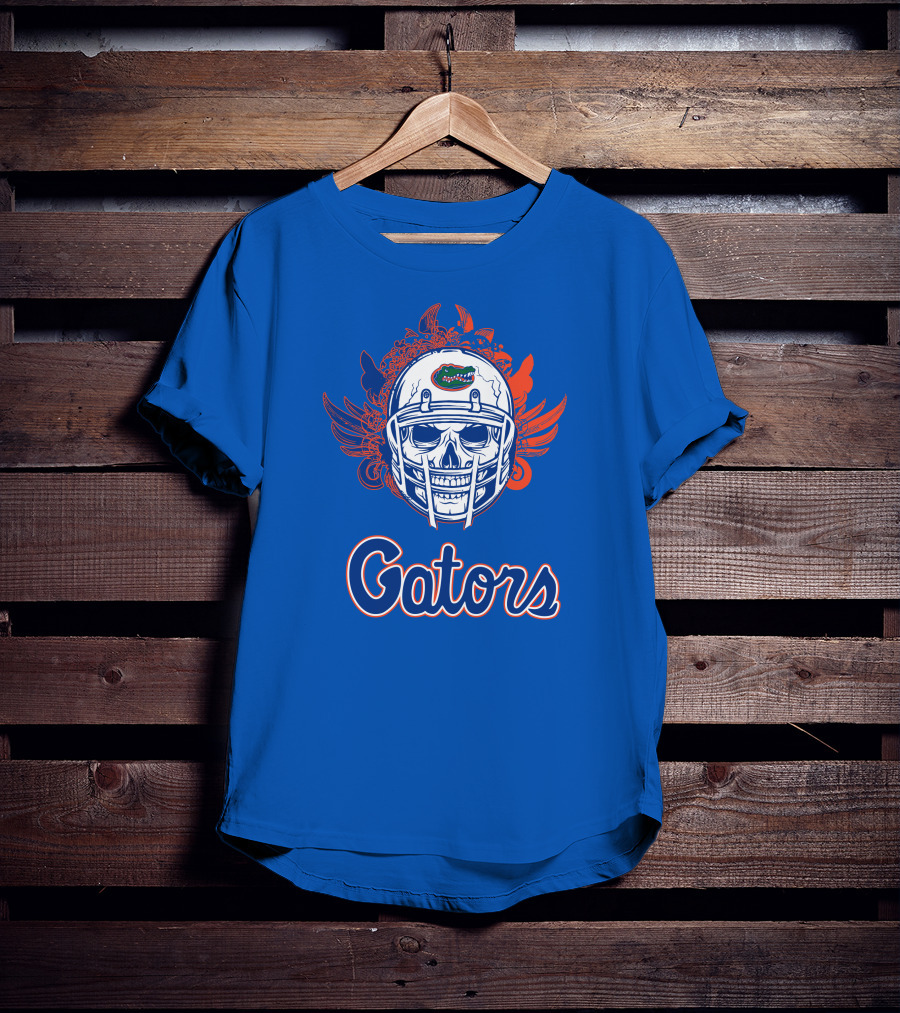 Gators Football Skull With Wings T-Shirt
