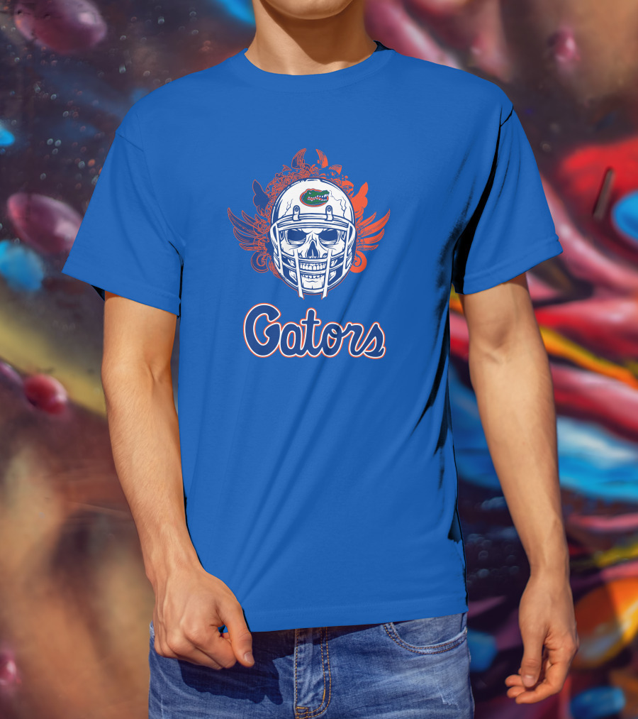 Gators Football Skull With Wings T-Shirt