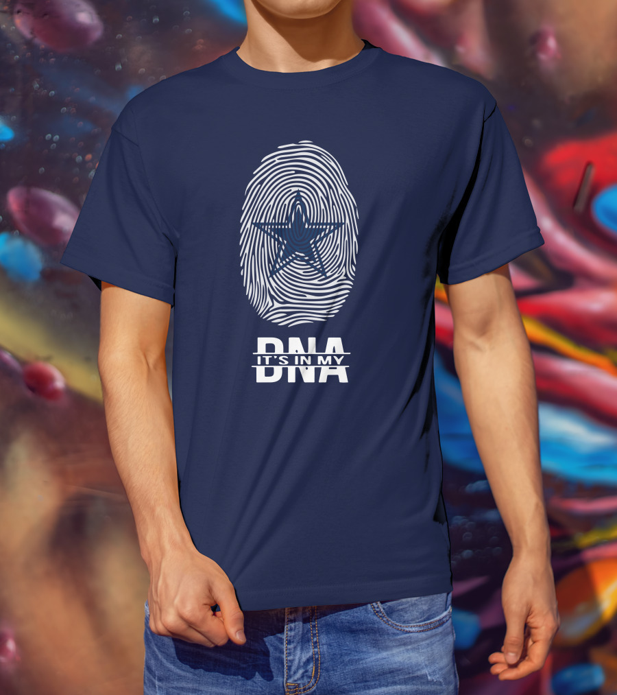 Dallas Cowboys Star It's In My DNA Fingerprint T-Shirt