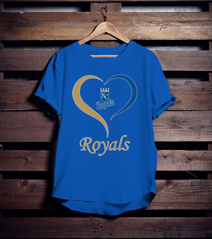 Kansas City Royals Heart Emblem Royals T-Shirt