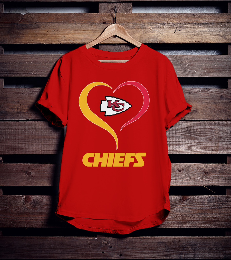 Kansas City Chiefs Heart Logo Chiefs T-Shirt
