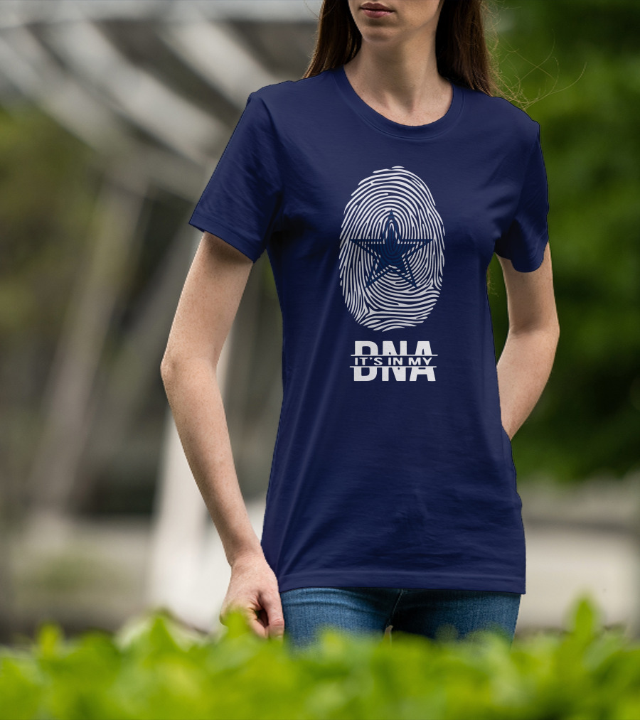 Dallas Cowboys It's In My Dna Fingerprint Star T-Shirt