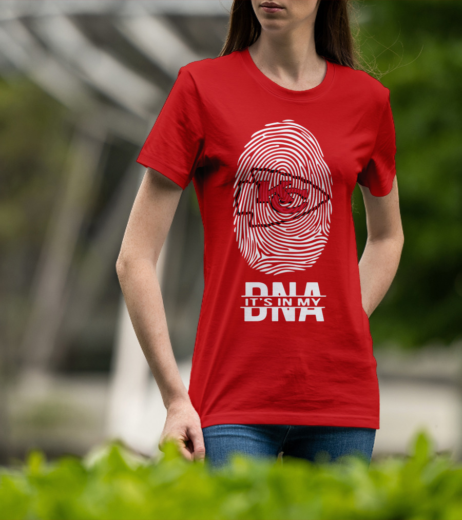 Kansas City Chiefs KC Fingerprint It's In My DNA T-Shirt
