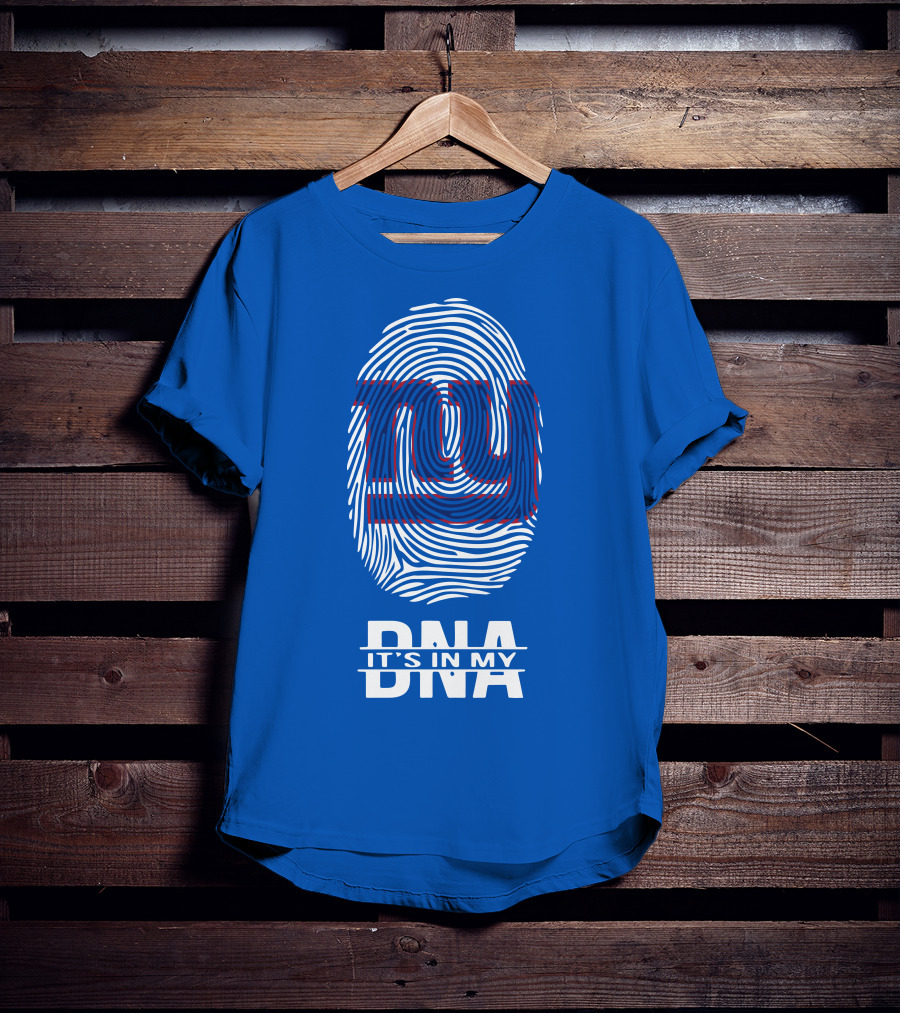 New York Giants Fingerprint Logo It's In My DNA T-Shirt