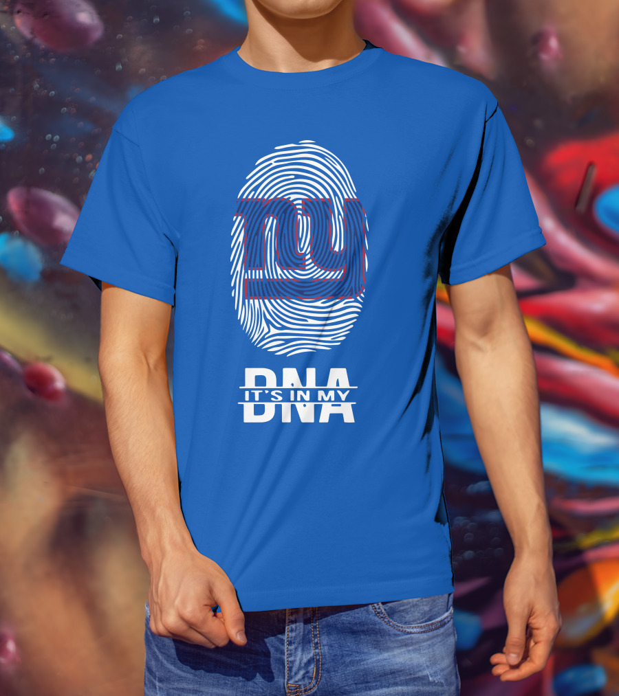 New York Giants Fingerprint Logo It's In My DNA T-Shirt