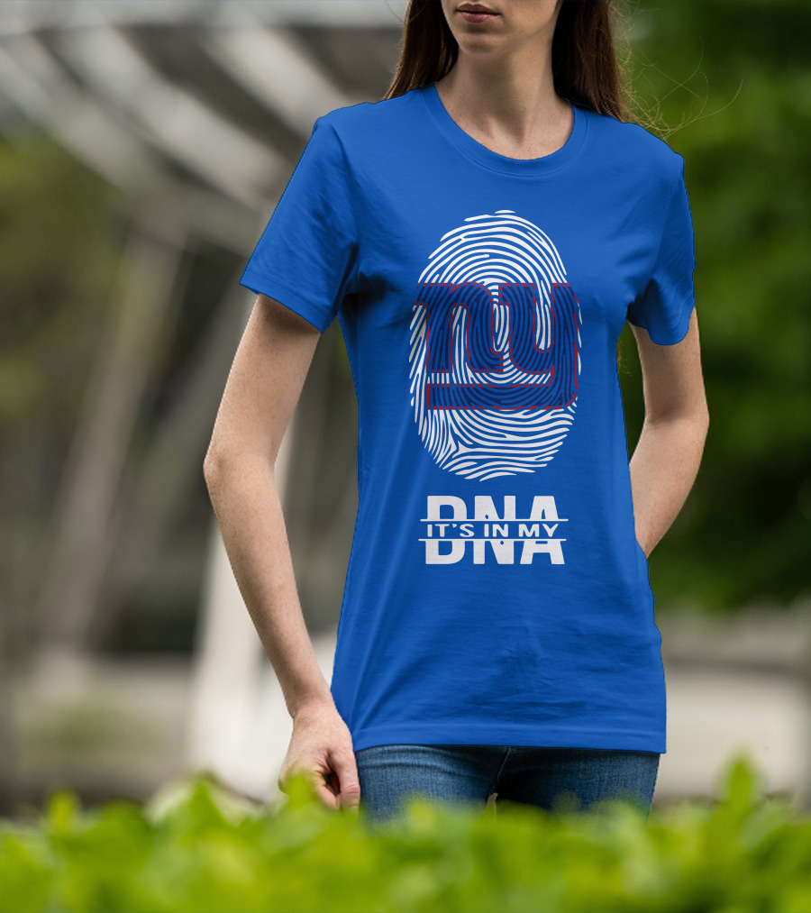 New York Giants Fingerprint Logo It's In My DNA T-Shirt
