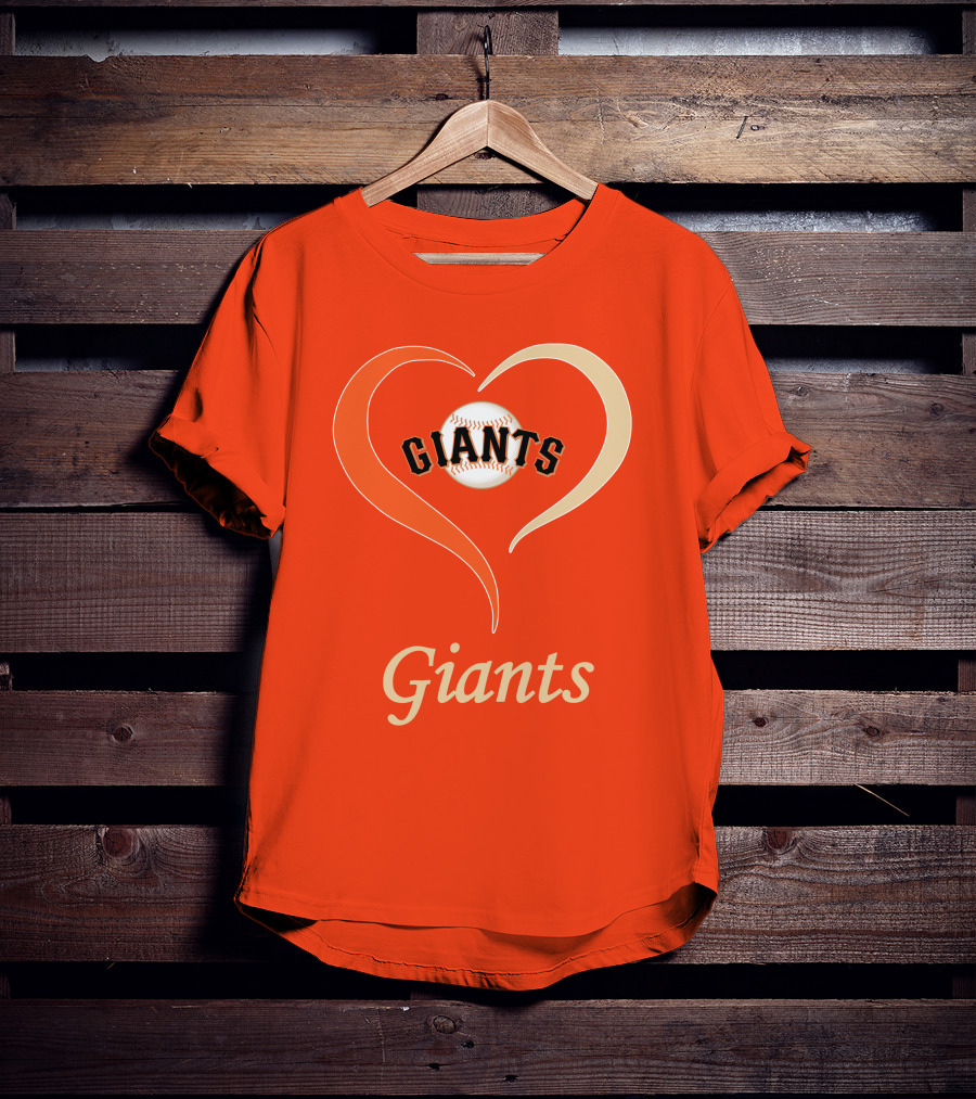 San Francisco Giants Baseball Heart Fan T-Shirt