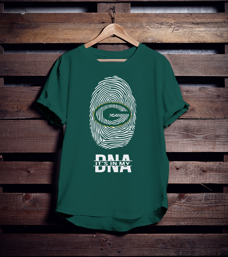 Green Bay Packers DNA It's In My DNA Fingerprint T-Shirt