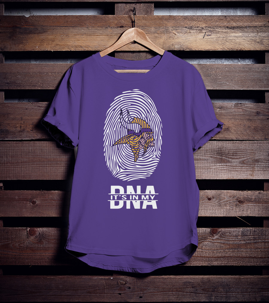 Minnesota Vikings It's In My DNA Fingerprint T-Shirt