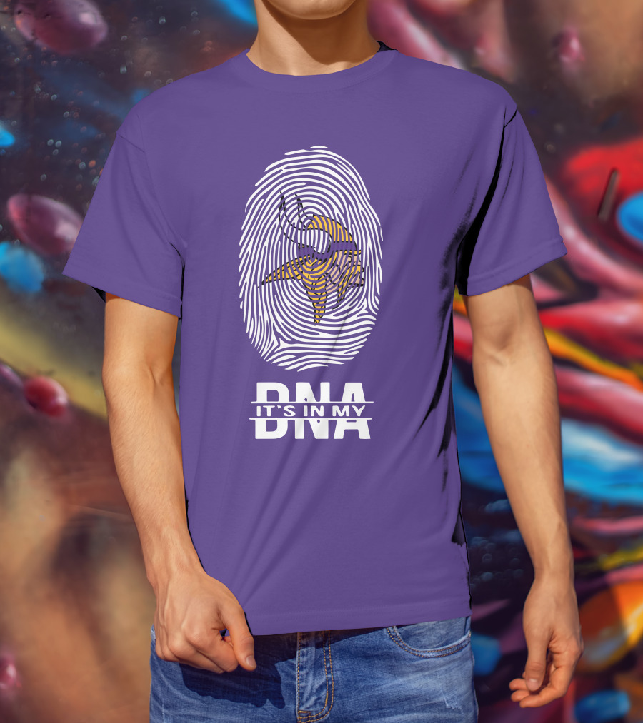 Minnesota Vikings It's In My DNA Fingerprint T-Shirt