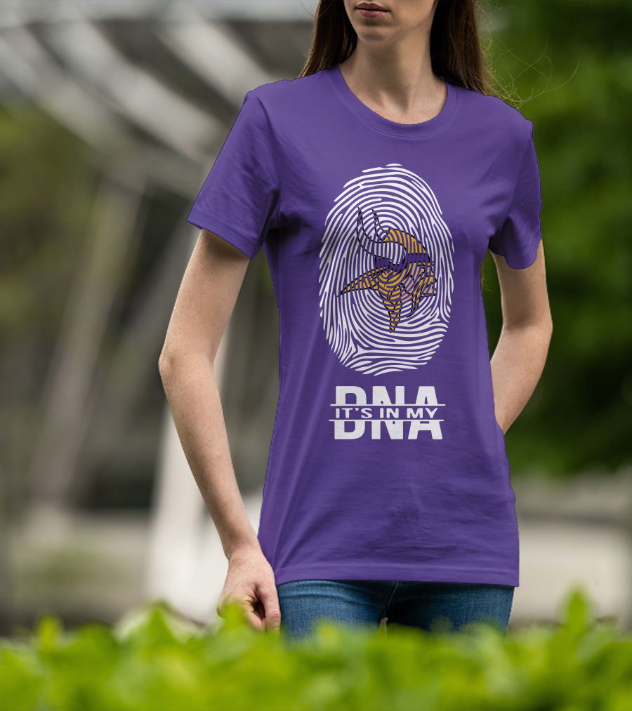 Minnesota Vikings It's In My DNA Fingerprint T-Shirt