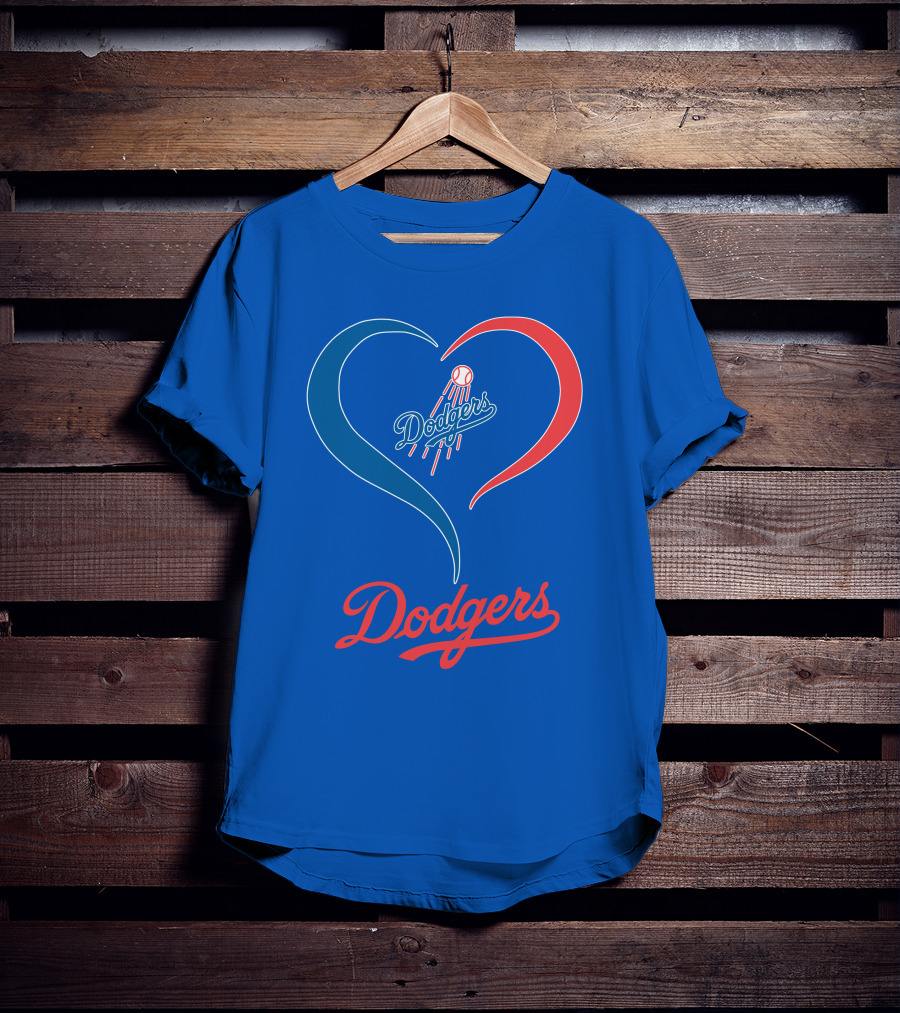 Los Angeles Dodgers Heart T-Shirt