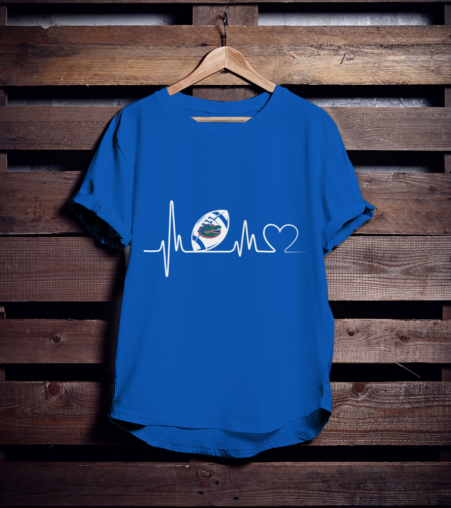 Heartbeat Football Florida Gators T-Shirt