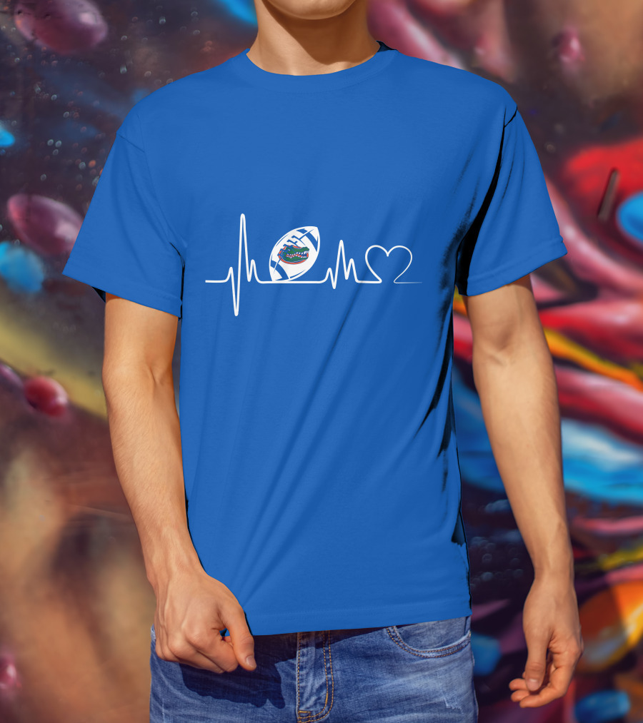 Heartbeat Football Florida Gators T-Shirt