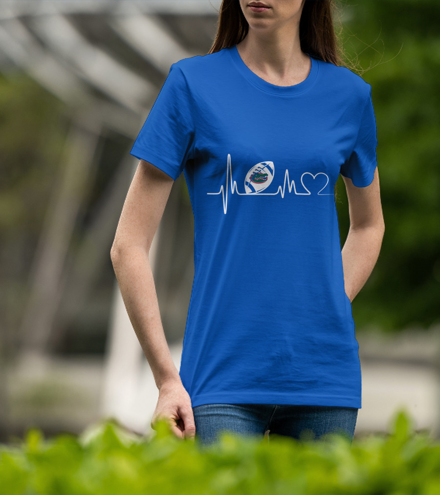 Heartbeat Football Florida Gators T-Shirt