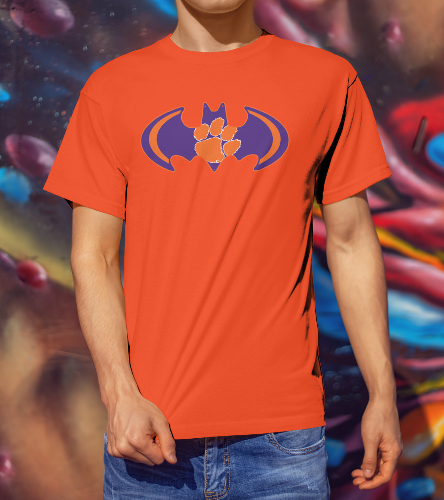 Clemson Tigers Paw Bat T-Shirt