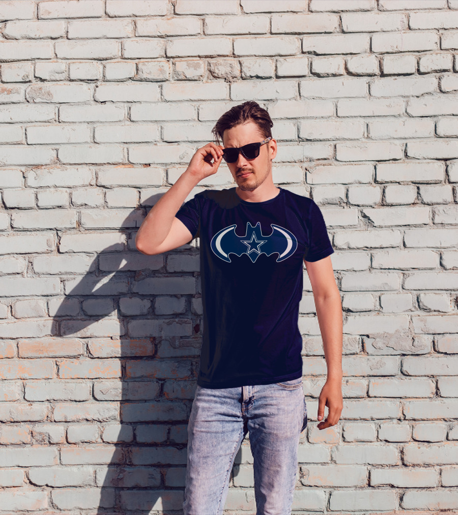 Dallas Cowboys Are Coming Batman Symbol Star T-Shirt