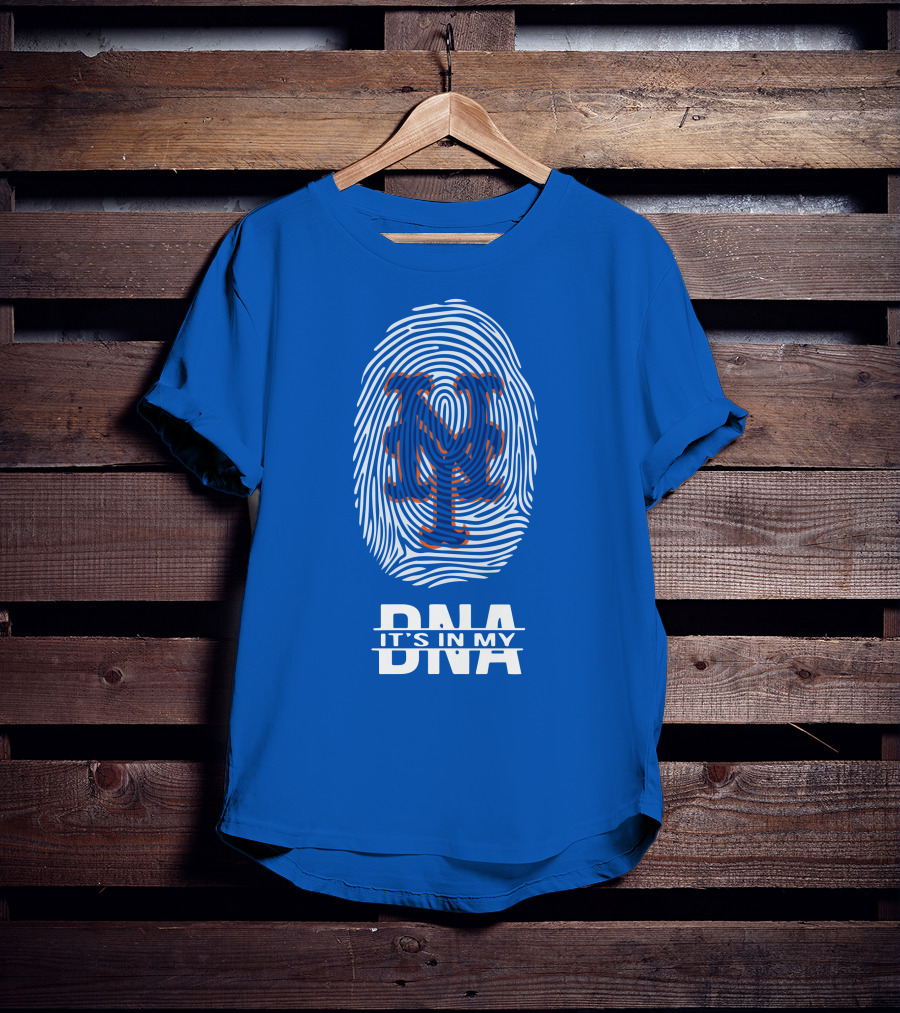 New York Mets Fingerprint Logo It's In My DNA T-Shirt