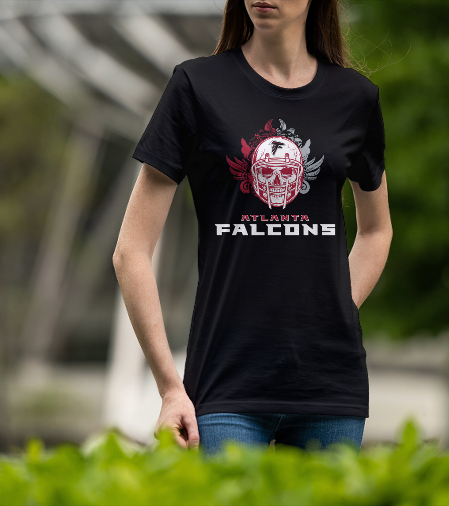 Atlanta Falcons Skull Helmet T-Shirt