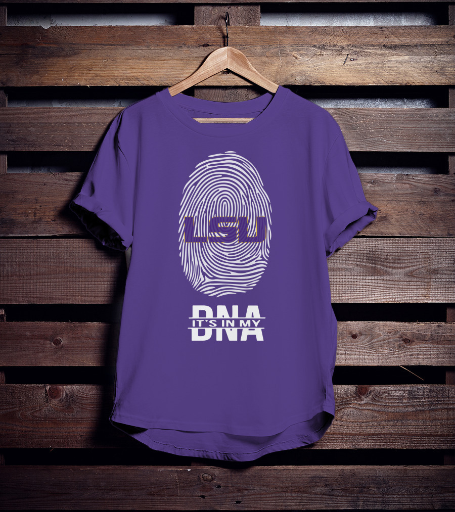 Lsu It's In My Dna Fingerprint Tiger Spirit T-Shirt
