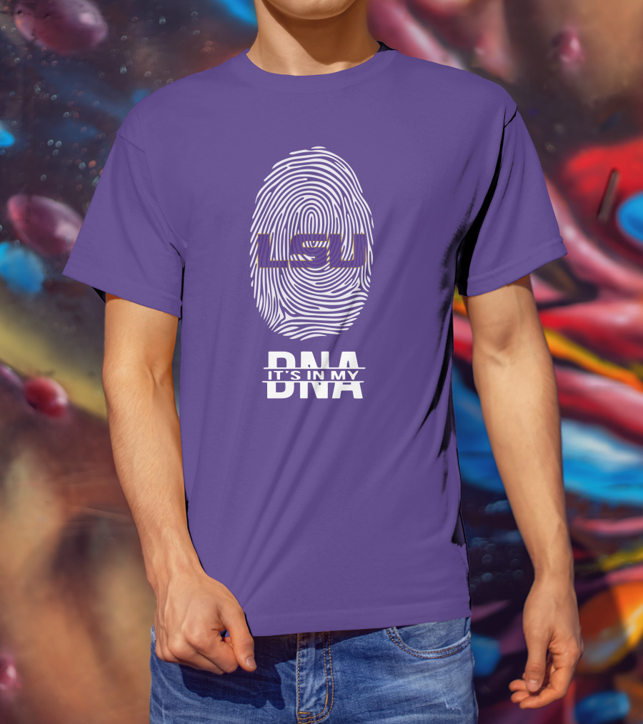 Lsu It's In My Dna Fingerprint Tiger Spirit T-Shirt