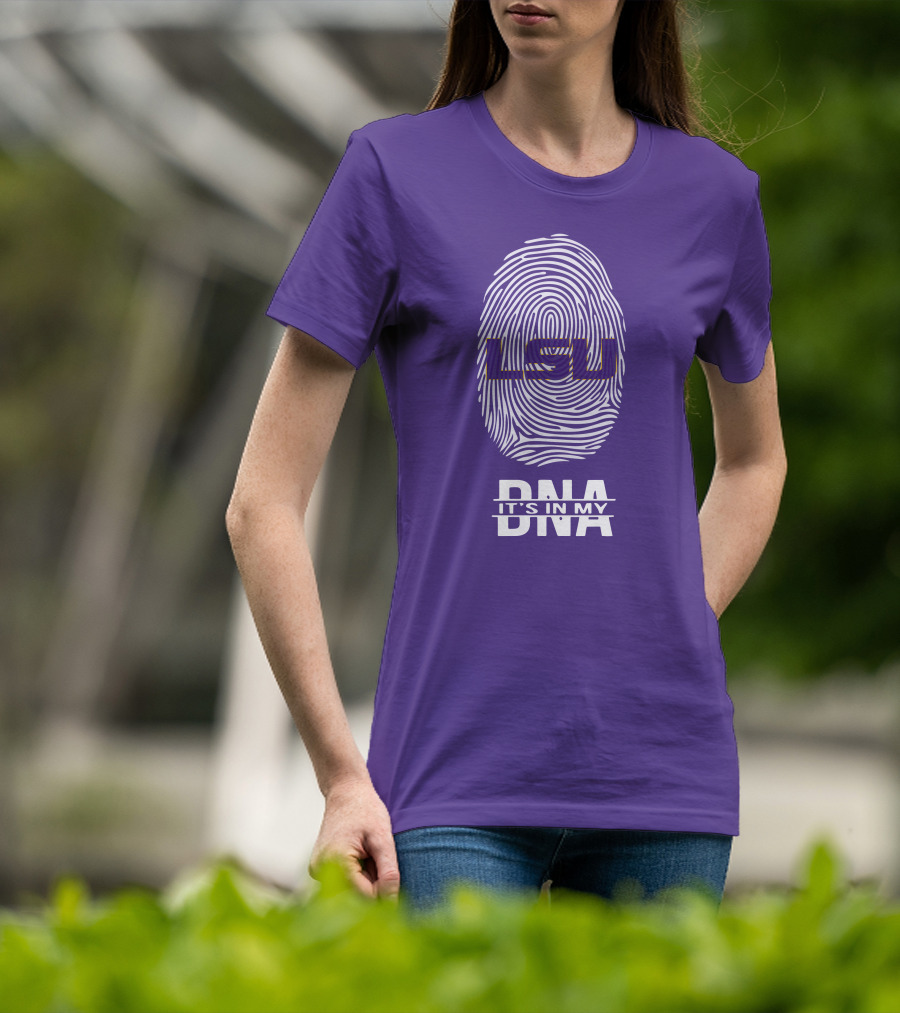 Lsu It's In My Dna Fingerprint Tiger Spirit T-Shirt