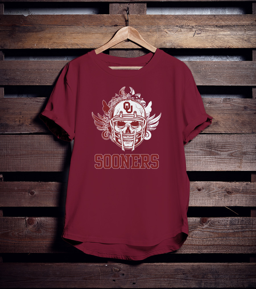 Sooners Skull Helmet OU T-Shirt