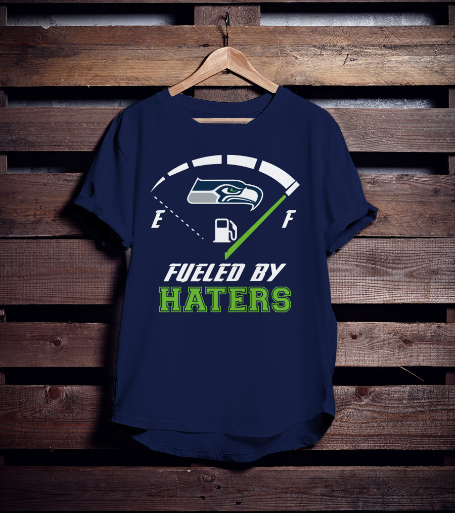 Seattle Seahawks Fueled By Haters Football Energy Gauge T-Shirt