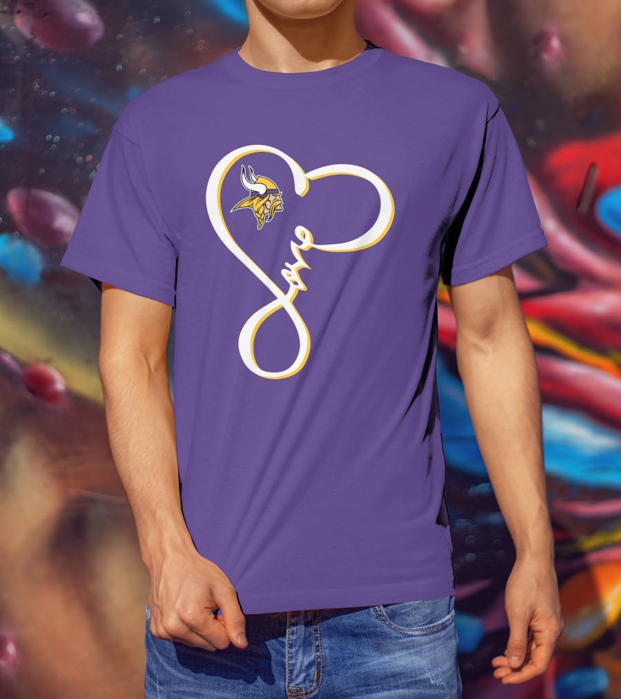 Love Minnesota Vikings Heart T-Shirt