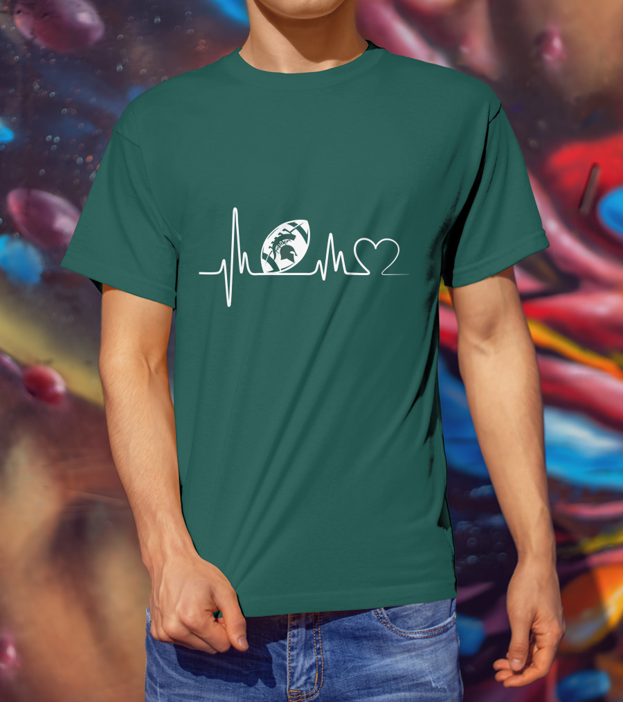 Michigan State Spartans Football Heartbeat T-Shirt