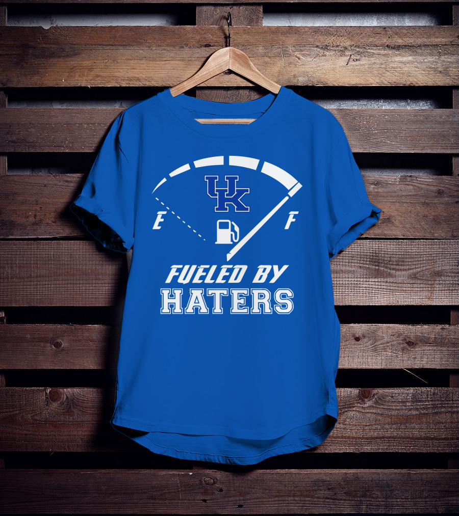 Kentucky Wildcats Fueled By Haters Gas Gauge UK T-Shirt