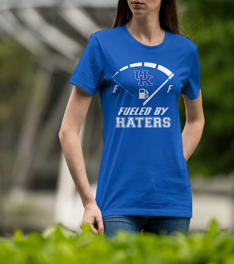 Kentucky Wildcats Fueled By Haters Gas Gauge UK T-Shirt