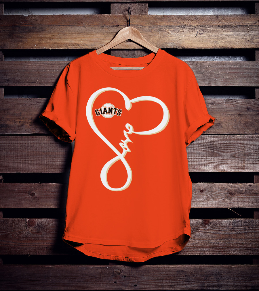 San Francisco Giants Love Heart Script T-Shirt