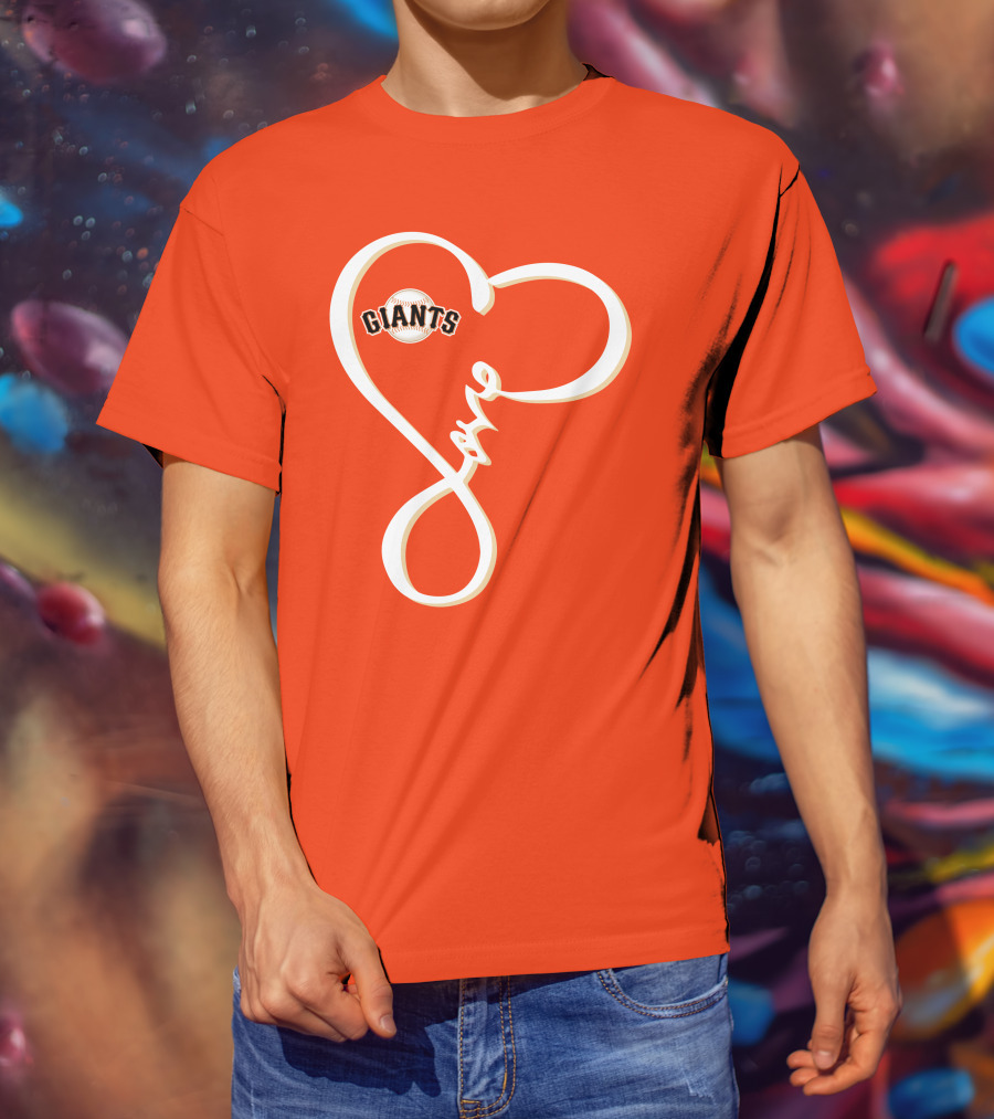 San Francisco Giants Love Heart Script T-Shirt