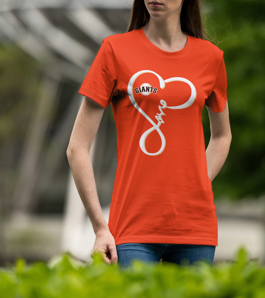 San Francisco Giants Love Heart Script T-Shirt