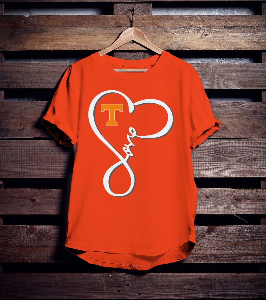 Heart-Shaped Love Tennessee Volunteers T-Shirt