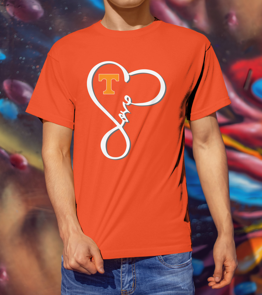 Heart-Shaped Love Tennessee Volunteers T-Shirt
