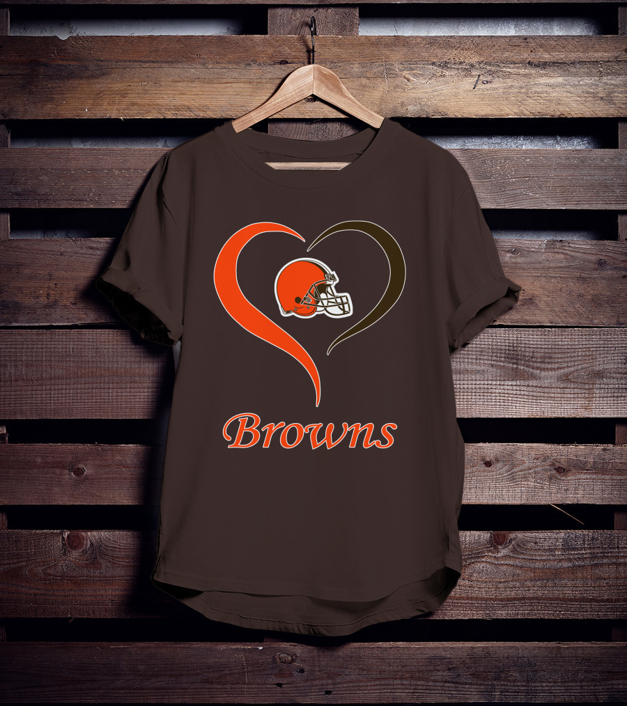 Cleveland Browns Heart Helmet Passion T-Shirt
